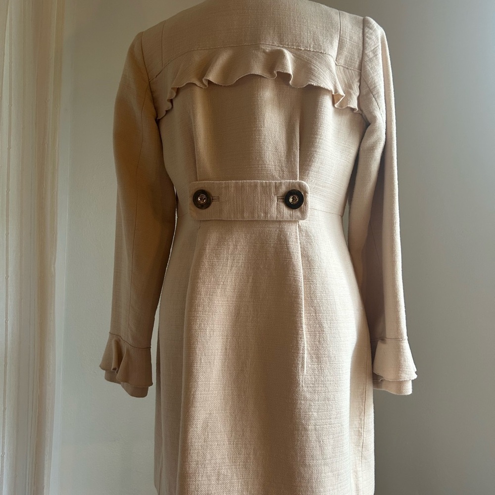 Elegant Eccoci Cream Women's Coat - Picture 4 of 5